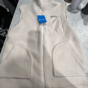 Columbia Light Gray Fleece Vest